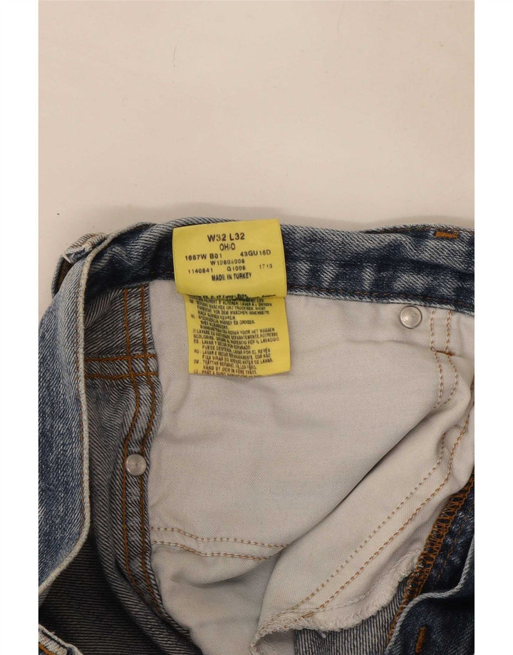 Wrangler Herre Ohio Straight Jeans W32 L32 Blå Bomuld