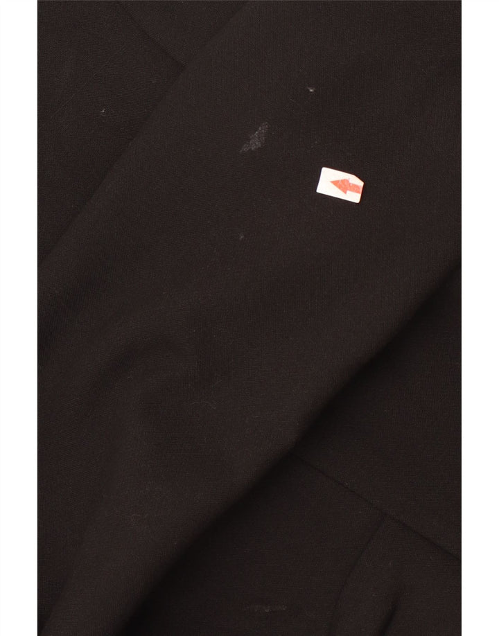 Zara Dame Dobbeltradet Frakke UK 12 Medium Sort Polyester