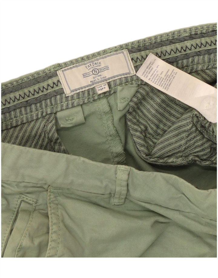 Fat Face Dame Chino Shorts US 6 Medium W30 Grøn Bomuld