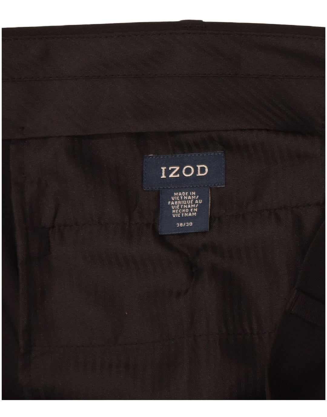 IZOD Straight Suit Bukser til mænd W38 L30 Sort polyester