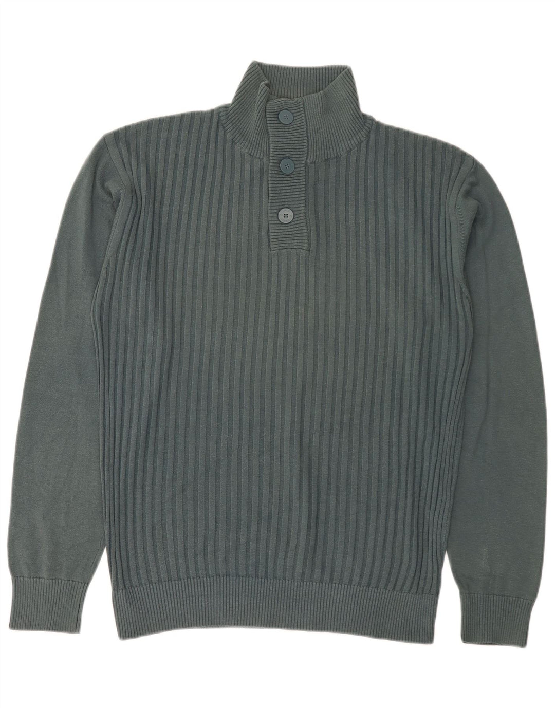 Jack & Jones Herre Button Neck Jumper Sweater XL Grøn Bomuld