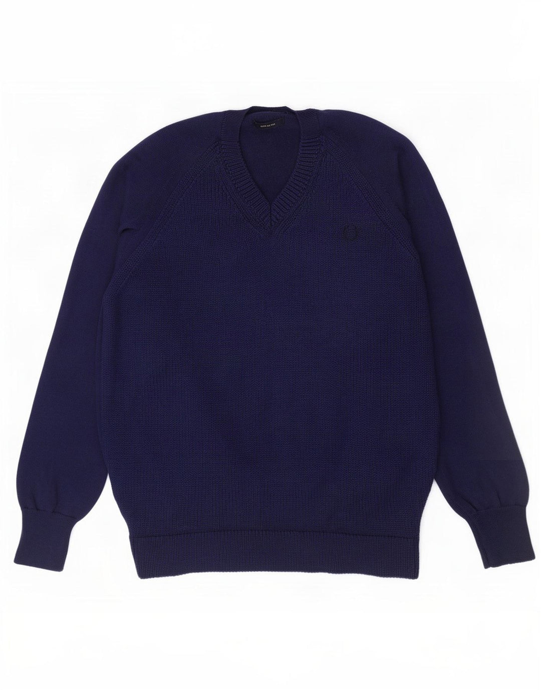 Fred Perry Herre V-hals sweater Stor marineblå uld