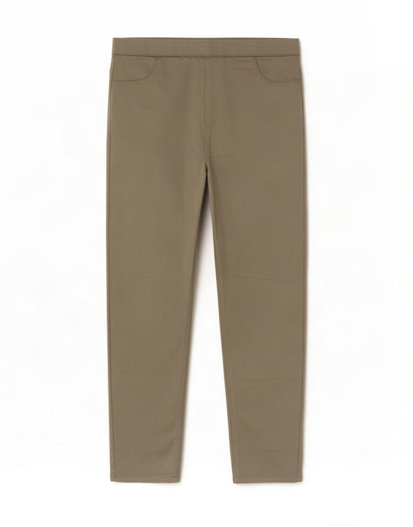 Marks & Spencer Womens Crop Jegging Jeans UK 16 Large W34 L25 Khaki Cotton