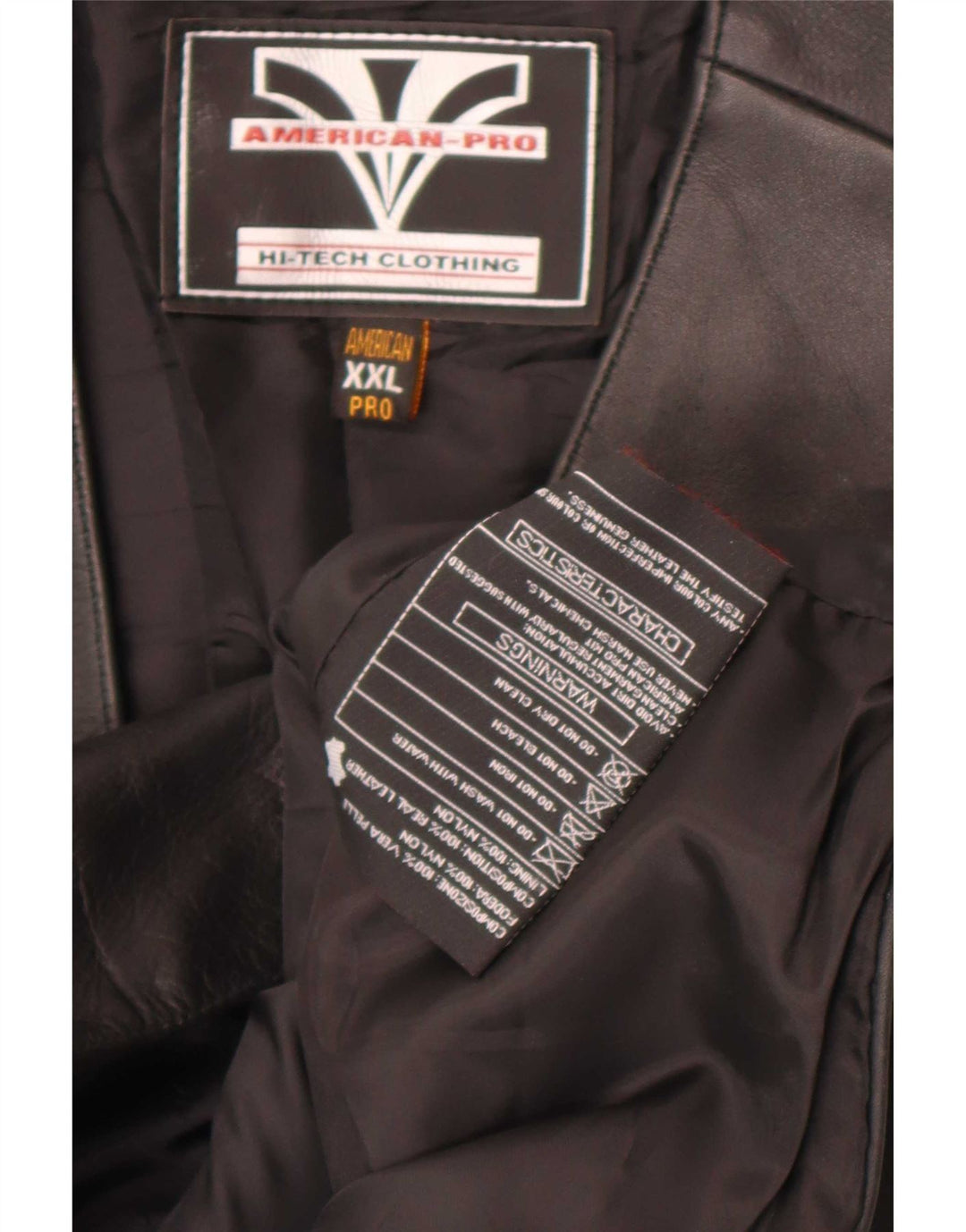 Vintage herre læder vest 2XL sort