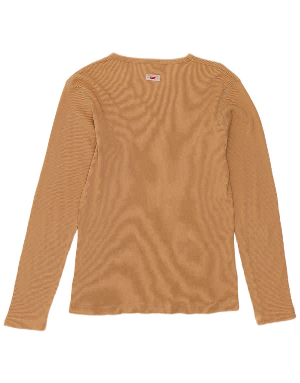 Levi's Dame Top Langærmet UK 12 Medium Beige Bomuld