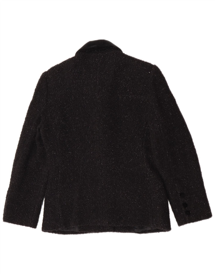 Marisa Dame 5 Button Blazer Jacket UK 12 Medium Black Flecked
