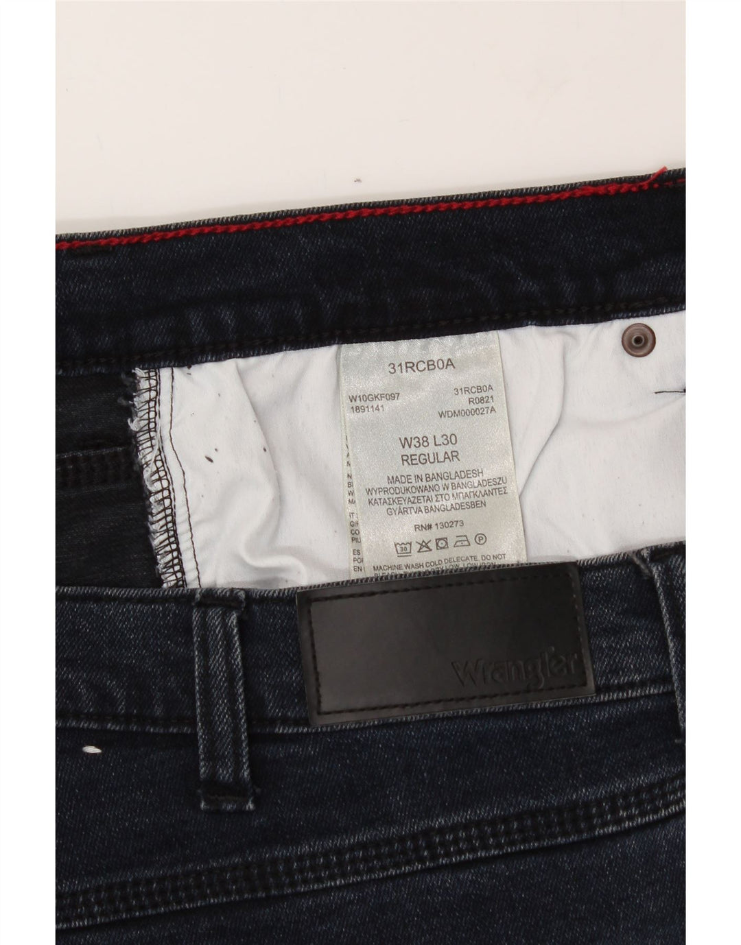 WRANGLER Mens Regular Straight Jeans W38 L30 Blue Cotton Vintage Wrangler and Second-Hand Wrangler from Messina Hembry 
