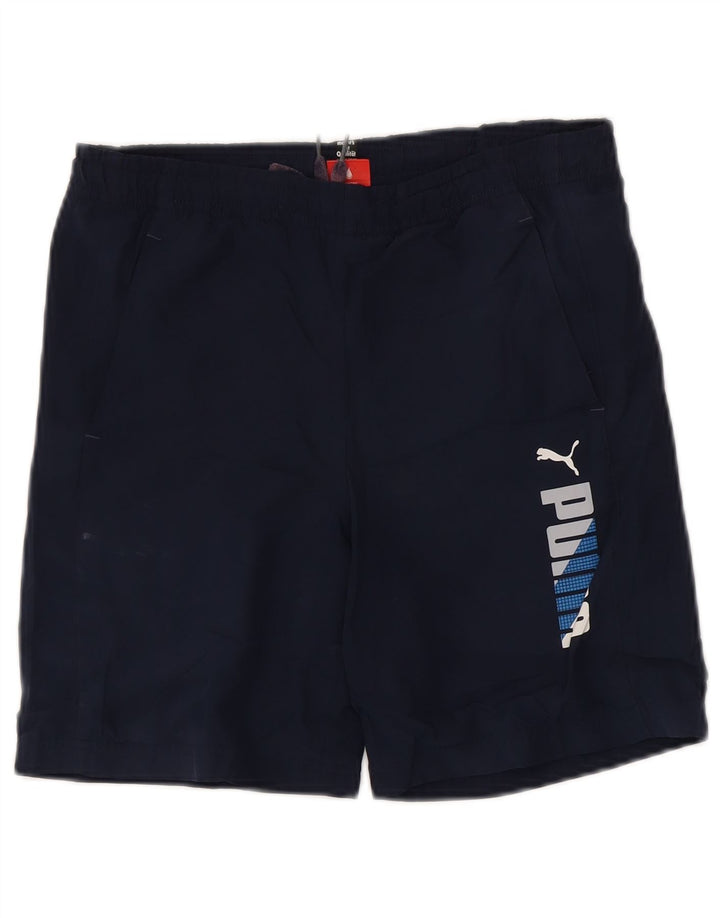 Puma drenge grafiske sportsshorts 13-14 år marineblå polyester