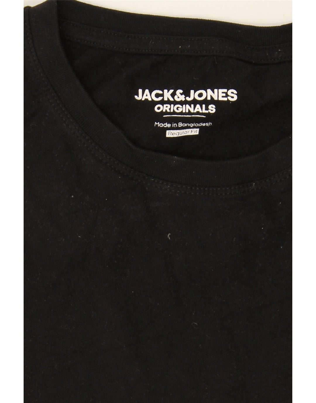 JACK & JONES Mens Regular Fit T-Shirt Top 2XL Black Cotton Vintage Jack & Jones and Second-Hand Jack & Jones from Messina Hembry 
