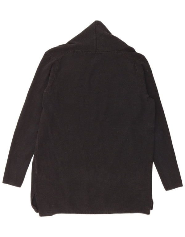 J. Crew Womens Oversized Open Cardigan Sweater UK 6 XS Sort Bomuld