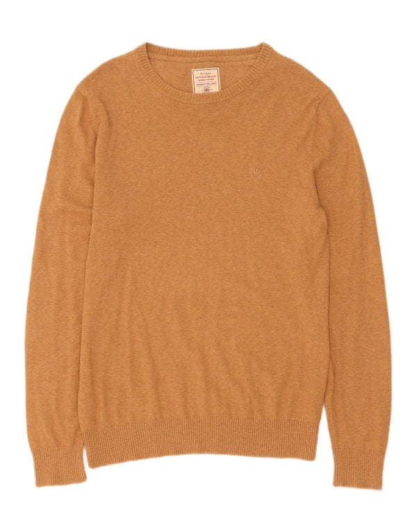 Fat Face Herre Boat Neck Jumper Sweater Medium Beige Bomuld