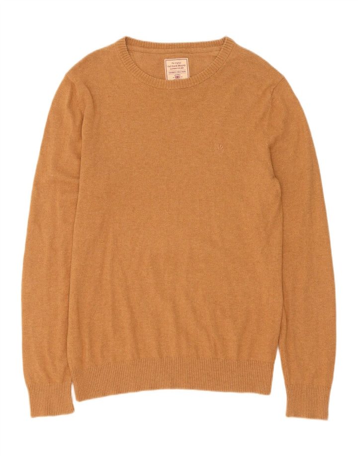 Fat Face Herre Boat Neck Jumper Sweater Medium Beige Bomuld