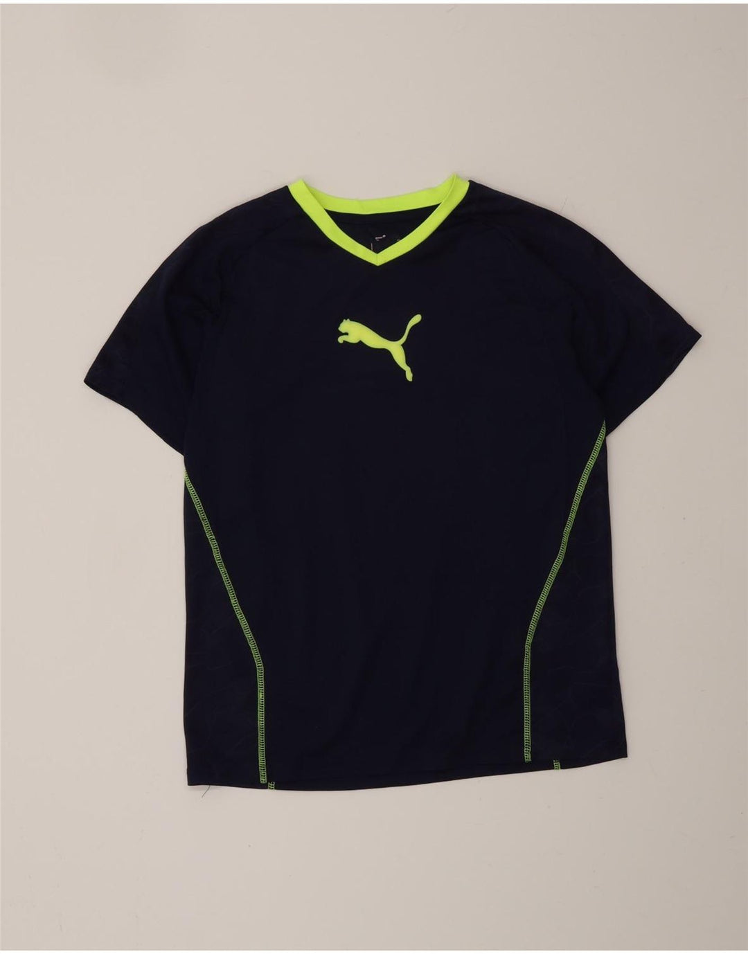 PUMA grafisk T-shirt top til kvinder Medium marineblå polyester