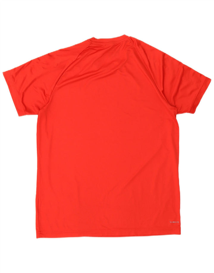 Adidas Herre Climalite T-Shirt Top Stor Rød Polyester