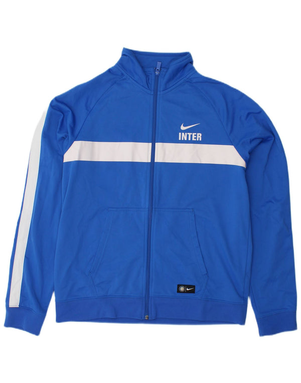 Nike Grafisk træningsdragt til mænd, topjakke, stor blå farveblok polyester