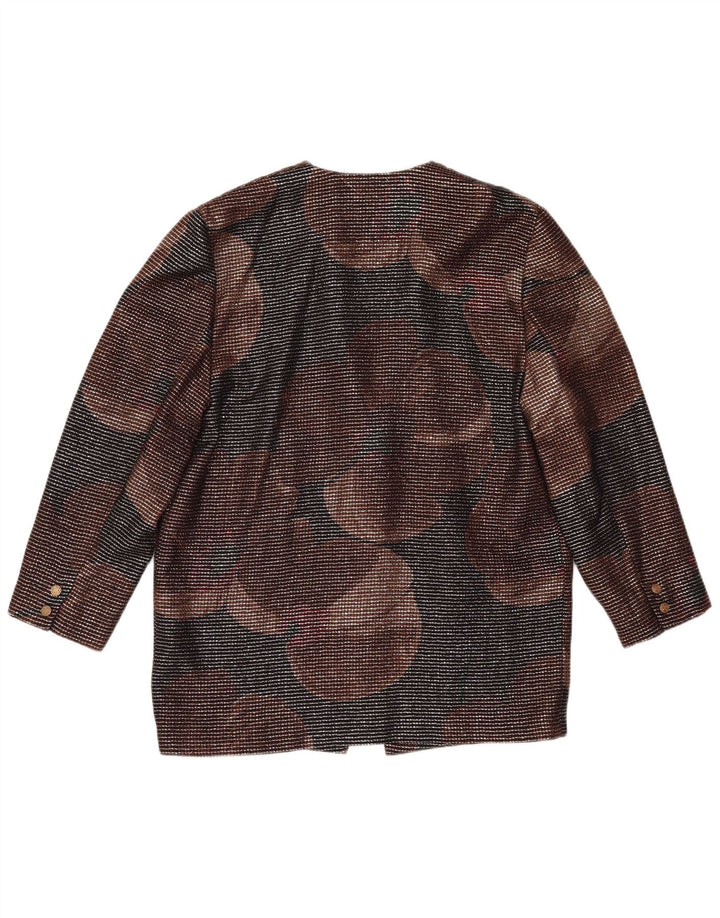 VINTAGE Dame 1 Knap Blazer Jakke IT 46 Stor Flerfarvet Geometrisk