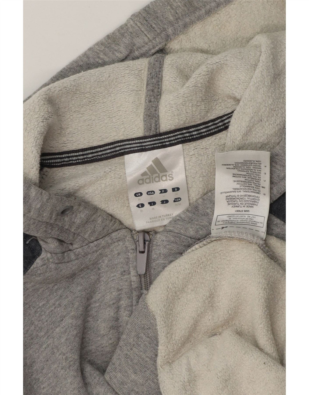 ADIDAS Hættetrøje med lynlås til mænd mellemgrå Colourblock Bomuld