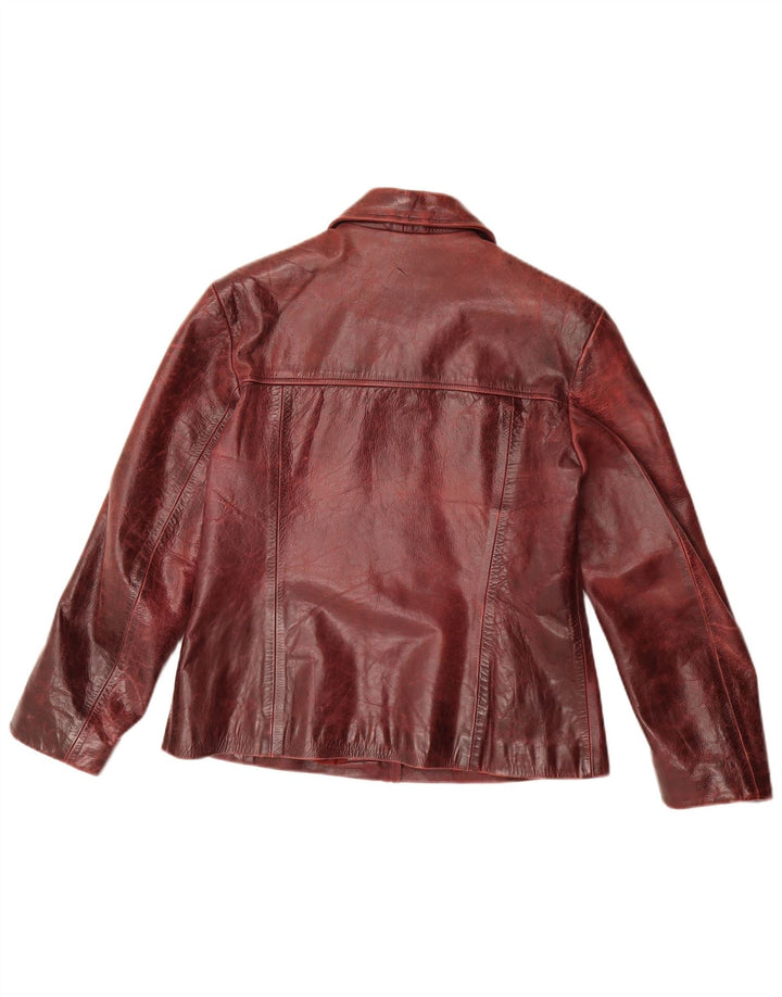 MDK Dame Læderjakke UK 18 XL Burgundy