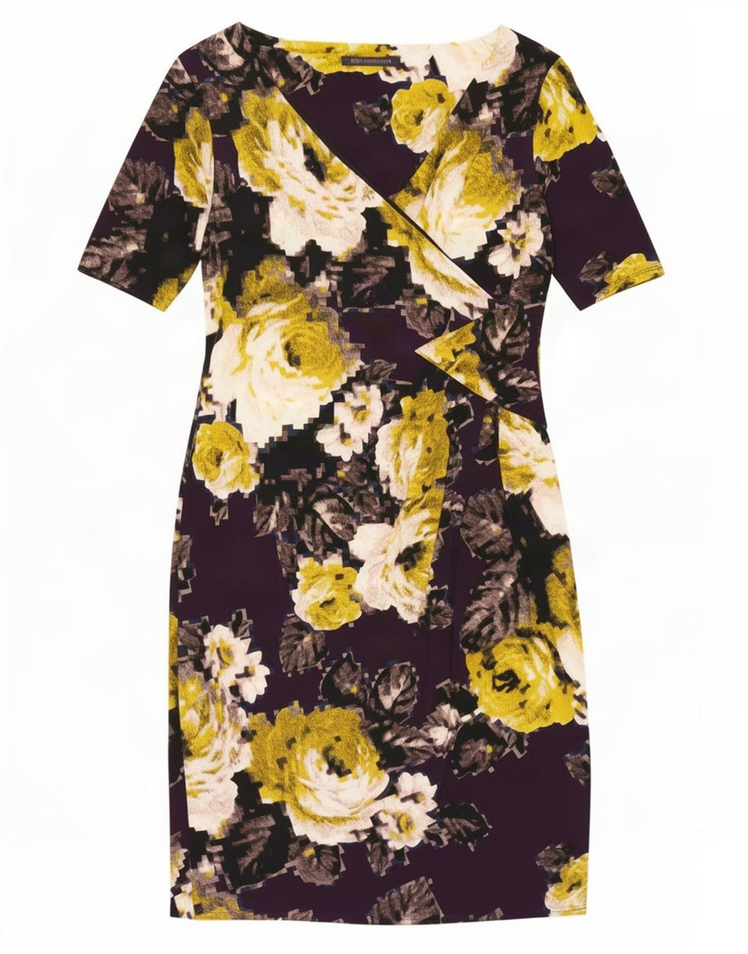 Marks & Spencer Womens Sheath Dress UK 12 Medium Purple Floral Polyester