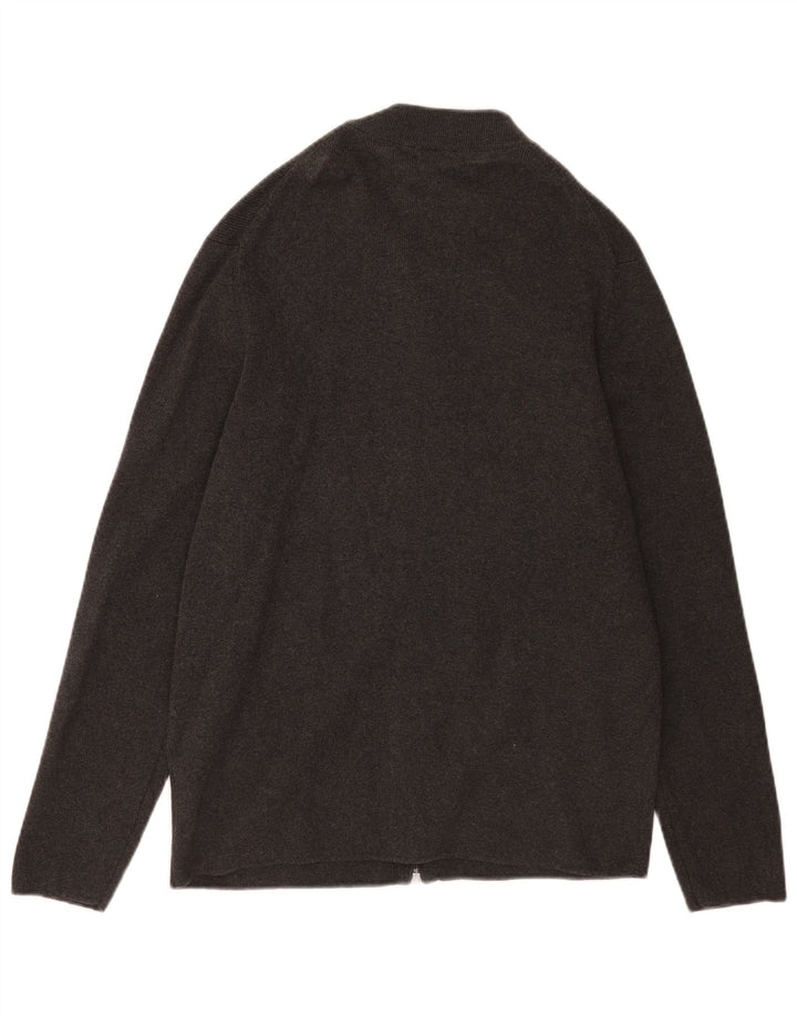 Massimo Dutti Herre Cardigan Sweater med fuld lynlås XL Grå Bomuld