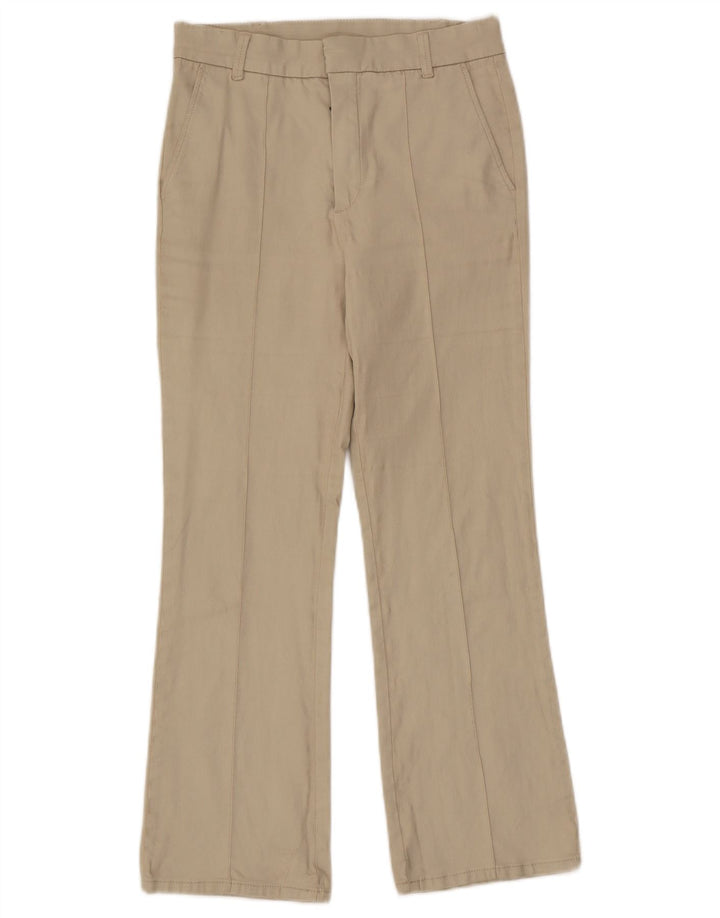 Massimo Dutti Dame Bootcut Chino Bukser US 4 Small W26 L25 Beige Bomuld