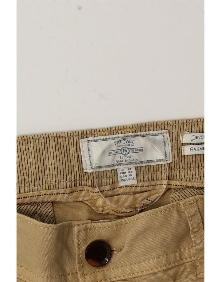 FAT FACE Dame Devon Regular Fit Chino Bukser UK 14 Large W32 L26 Beige