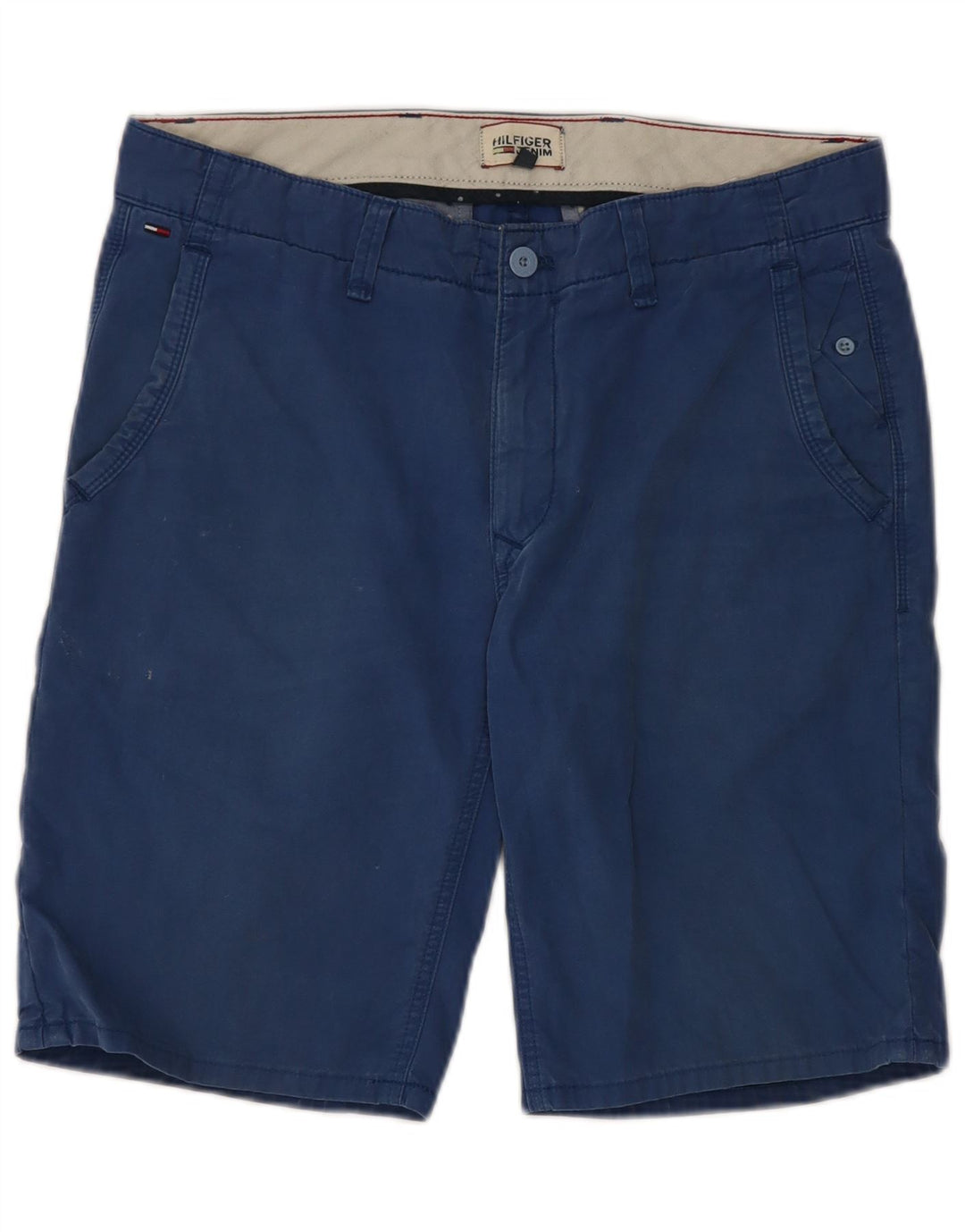 Tommy Hilfiger Herre Chino Shorts W32 Medium Blue Bomuld