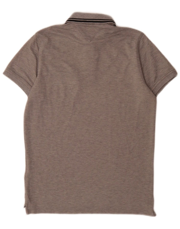 Tommy Hilfiger Herre Slim Fit Polo Shirt Medium Grey Flecked Bomuld