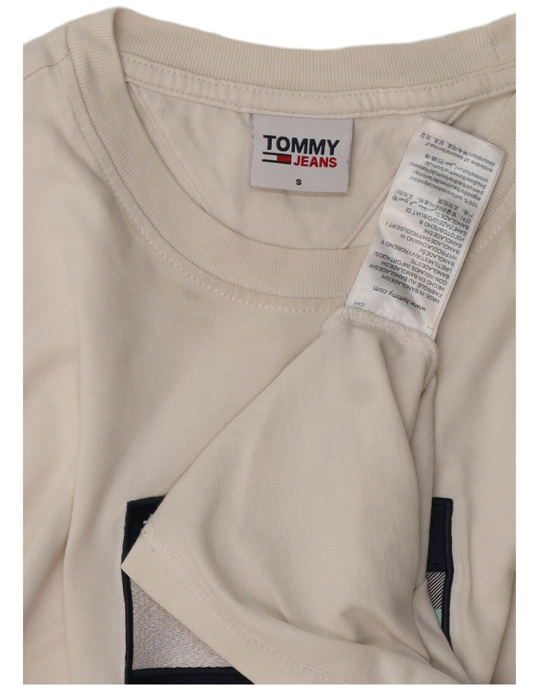 TOMMY HILFIGER Herre grafisk T-shirt Top Lille hvid bomuld