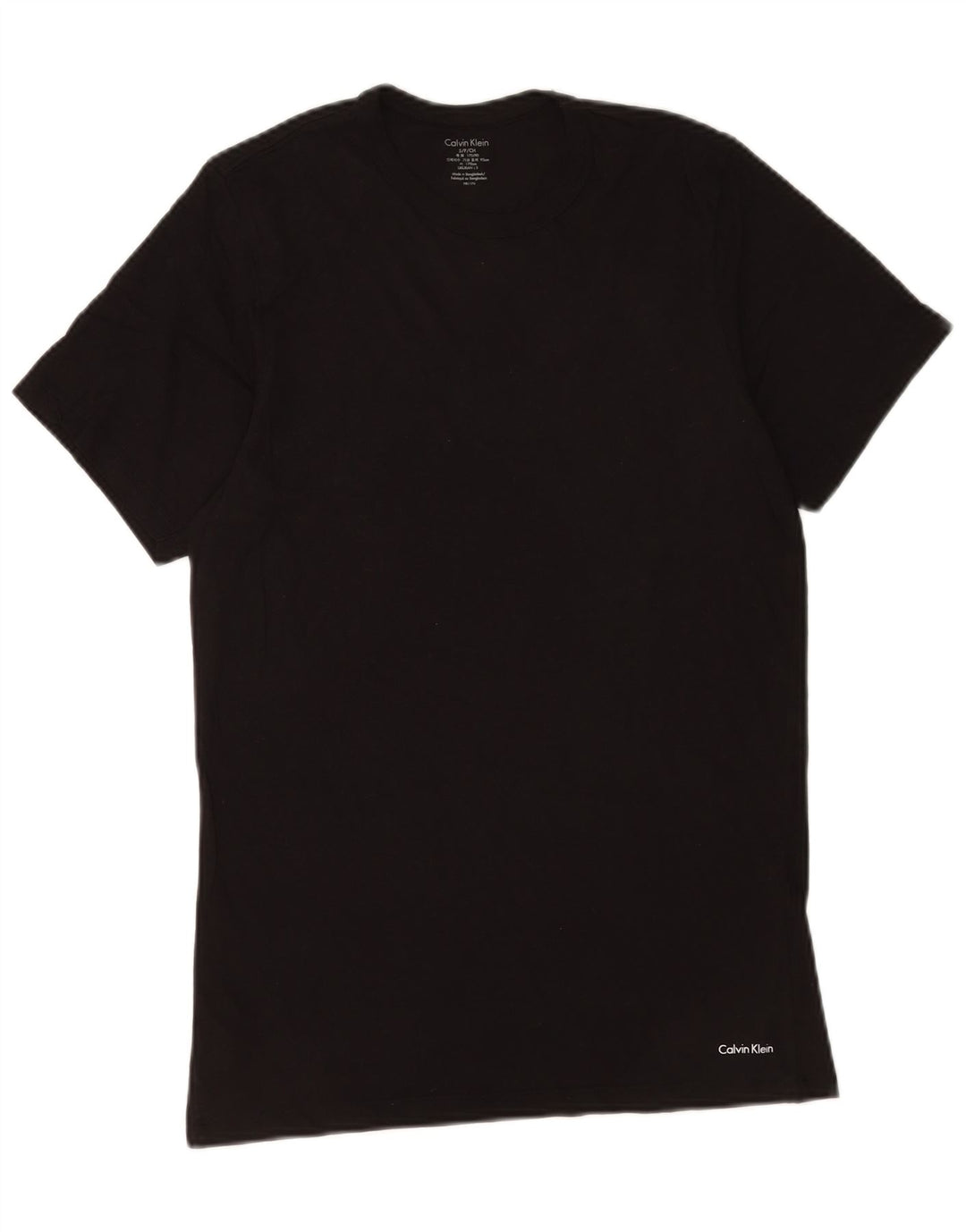 Calvin Klein Herre T-Shirt Top Lille Sort Bomuld