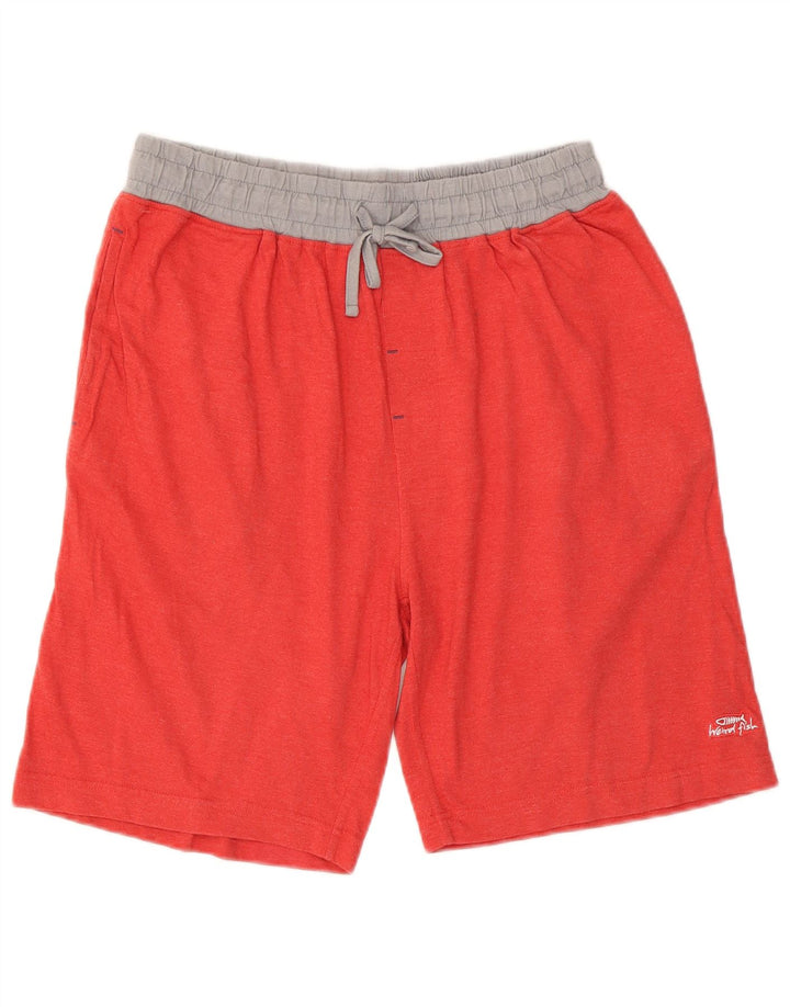 Weird Fish Herre Sportshorts Store Røde Colourblock Bomuld