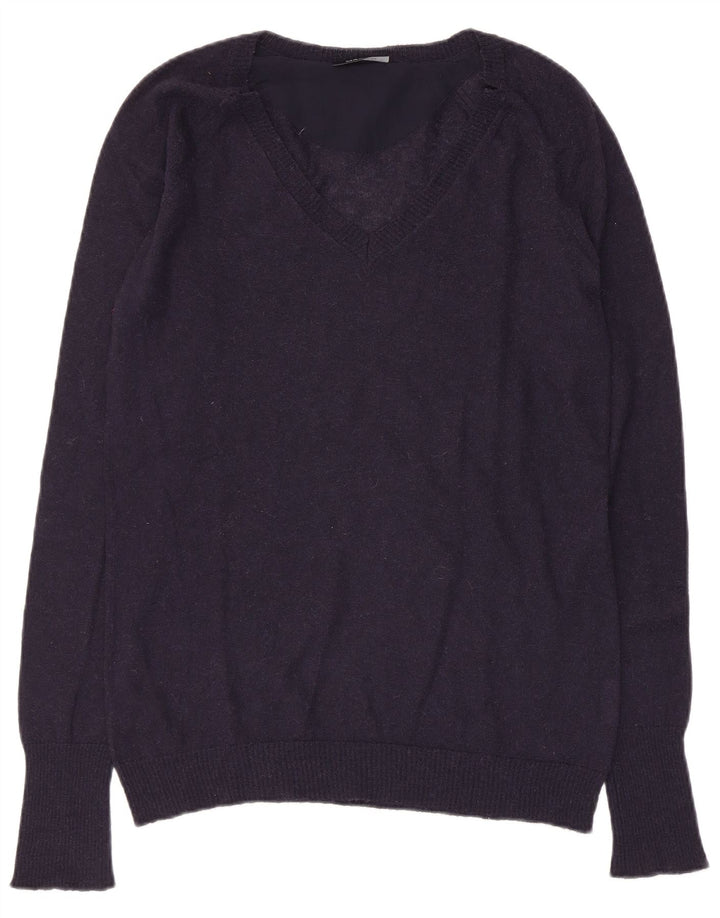 Max & Co. Dame V-hals sweater UK 10 Small Navy Blue