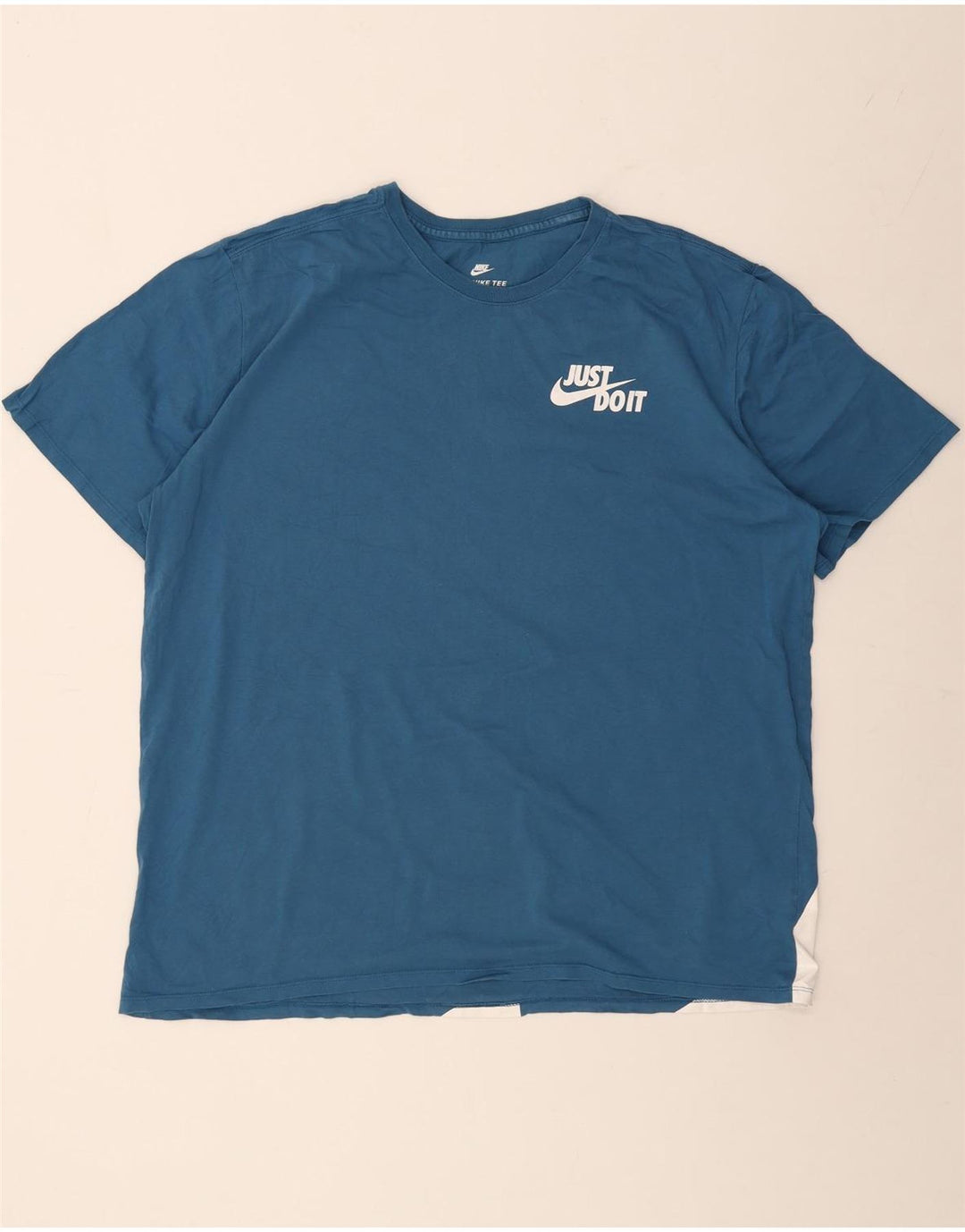 NIKE Herre Athletic Cut Grafisk T-Shirt Top 2XL Blå