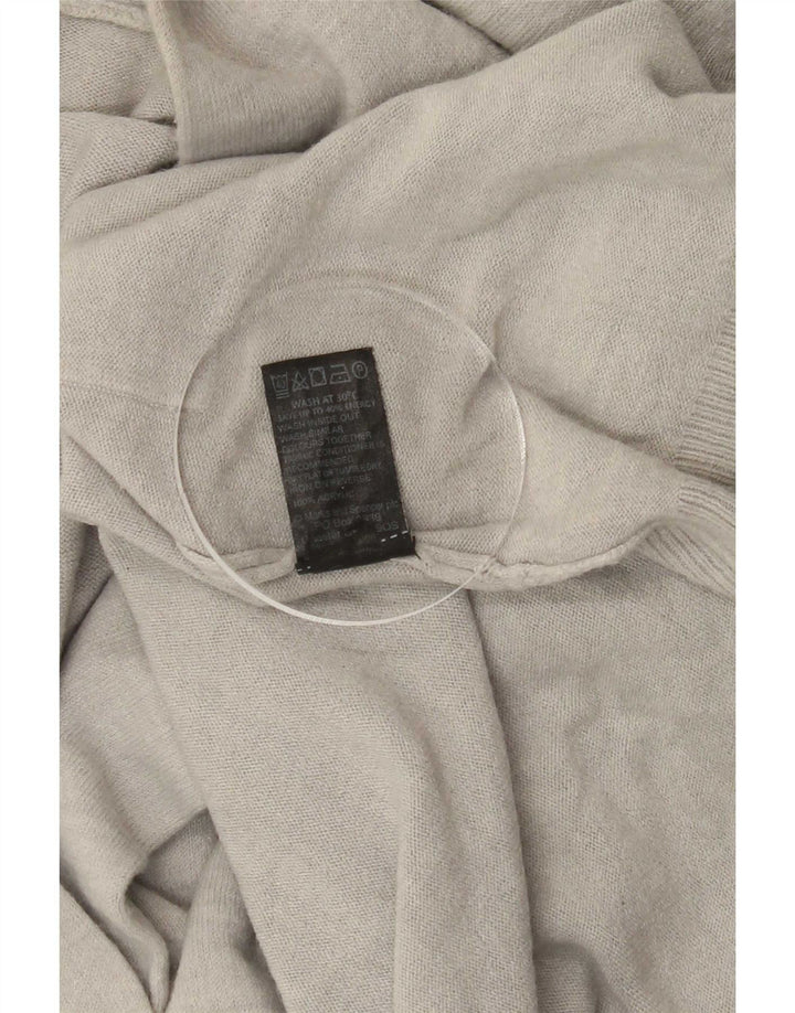 Marks & Spencer Dame Longline Cardigan Sweater UK 10 Lille Sølv Akryl