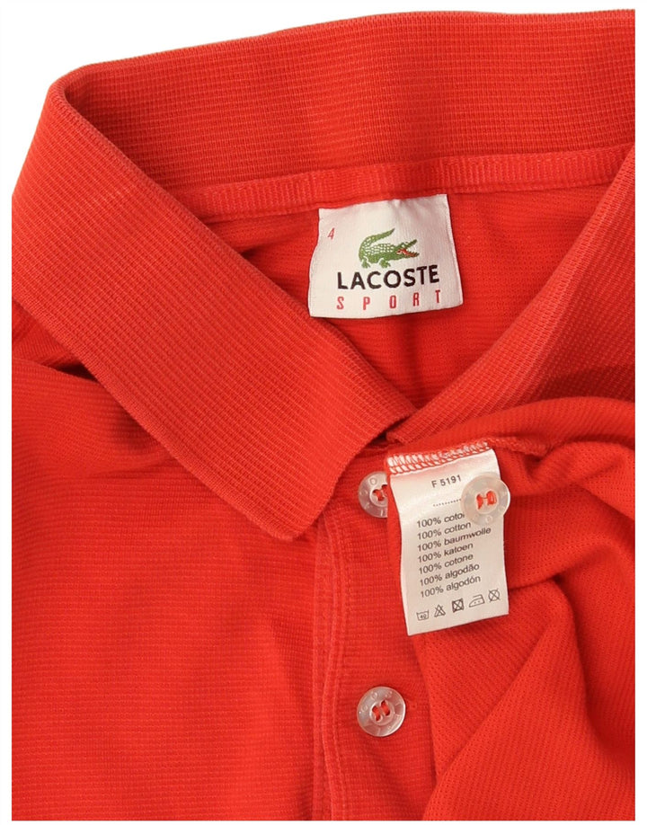 Lacoste herre poloskjorte str. 4 Medium rød bomuld
