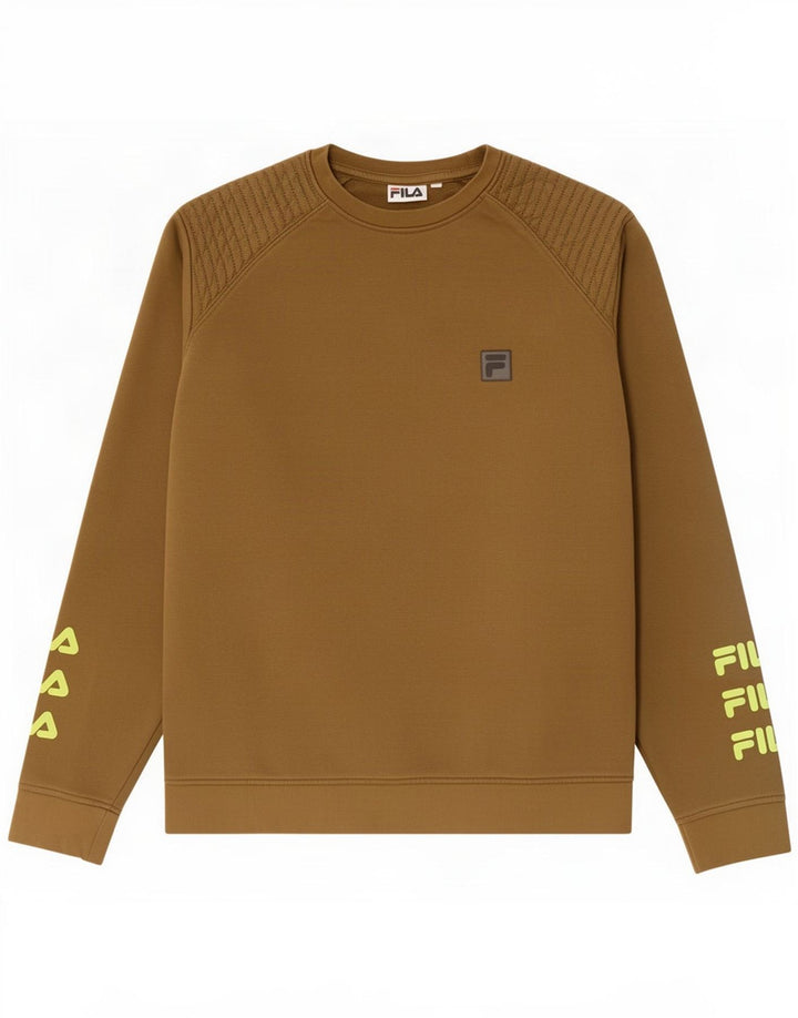 Fila Herre Grafisk Sweatshirt Jumper Medium Khaki Bomuld
