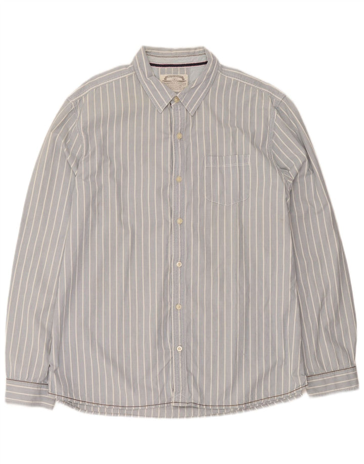 White Stuff Herre Classic Fit skjorte 2XL Blå nålestribet bomuld