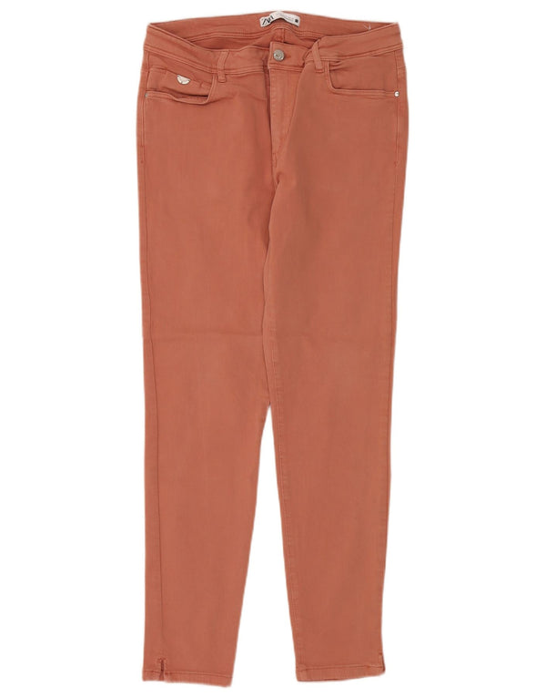 Zara Womens Skinny Jeans EU 44 XL W34 L28 Orange Cotton