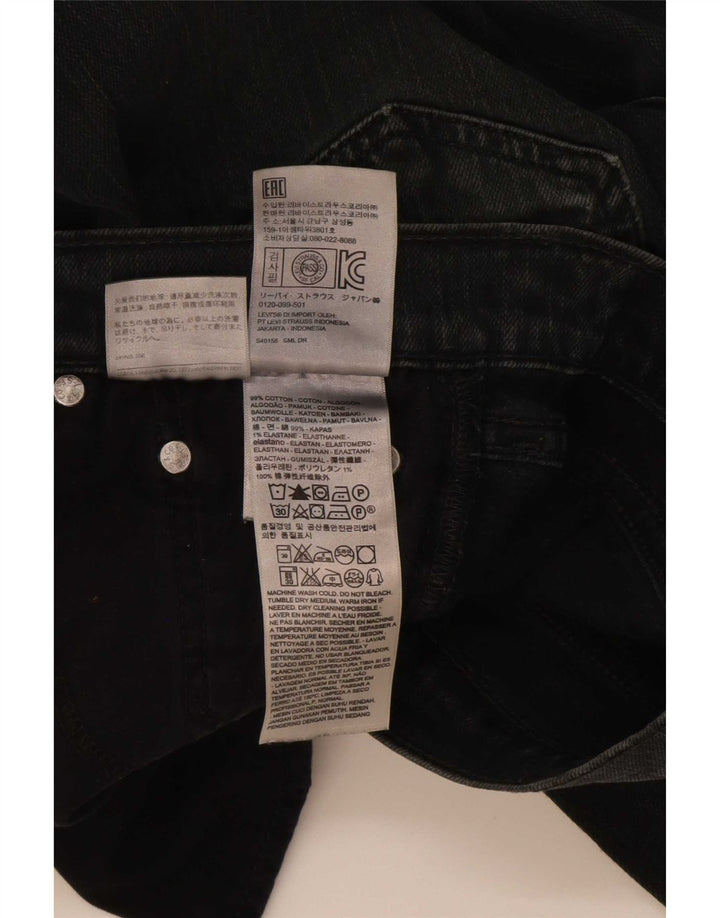 Levi's Slim Jeans til mænd W30 L30 sort bomuld