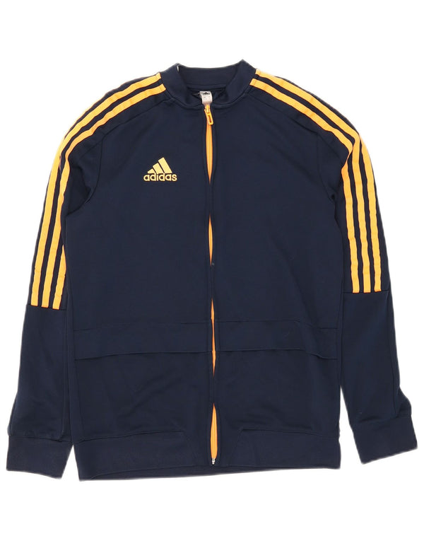 Adidas piger Climalite træningsdragt topjakke 13-14 år marineblå polyester