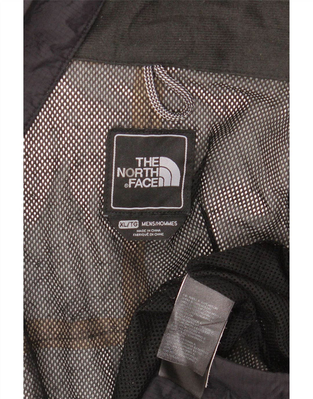 THE NORTH FACE Regnjakke med hætte til mænd UK 42 XL Sort Nylon