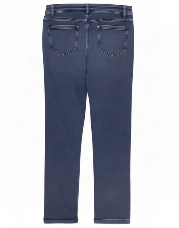 Marks & Spencer Dame Straight Jeans UK 12 Medium W30 L29 Navy Blue Bomuld