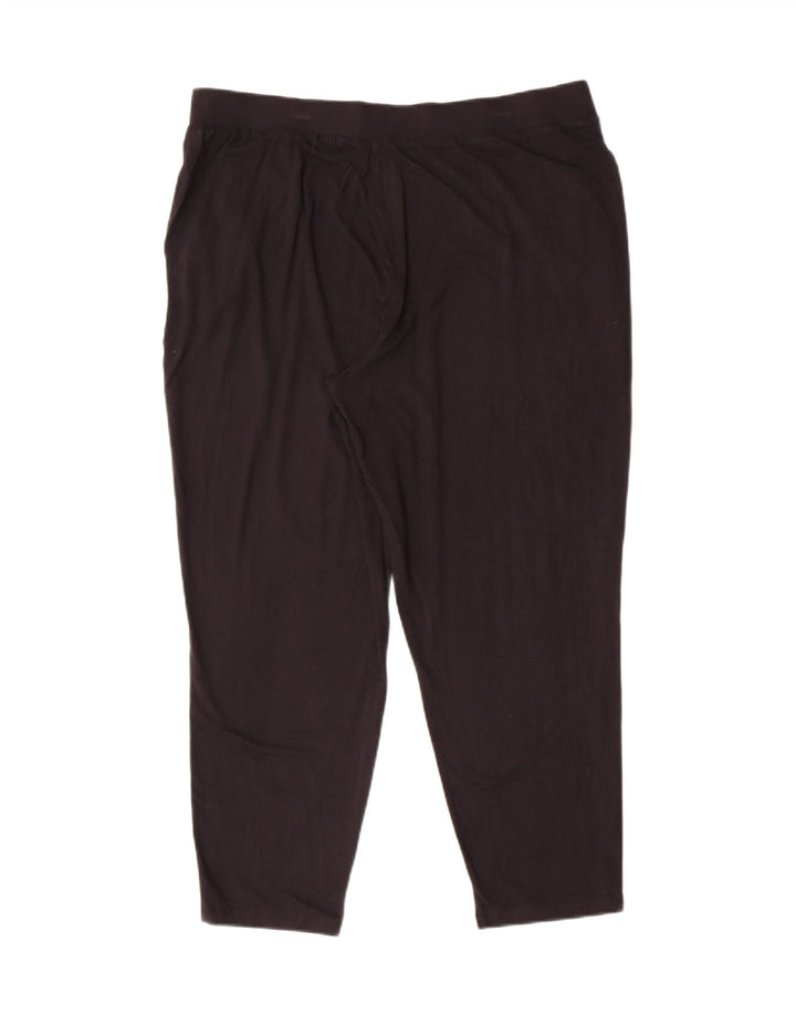 MARKS & SPENCER Womens Crop Tracksuit Trousers UK 16 Large Black Viscose Vintage Marks & Spencer and Second-Hand Marks & Spencer from Messina Hembry 