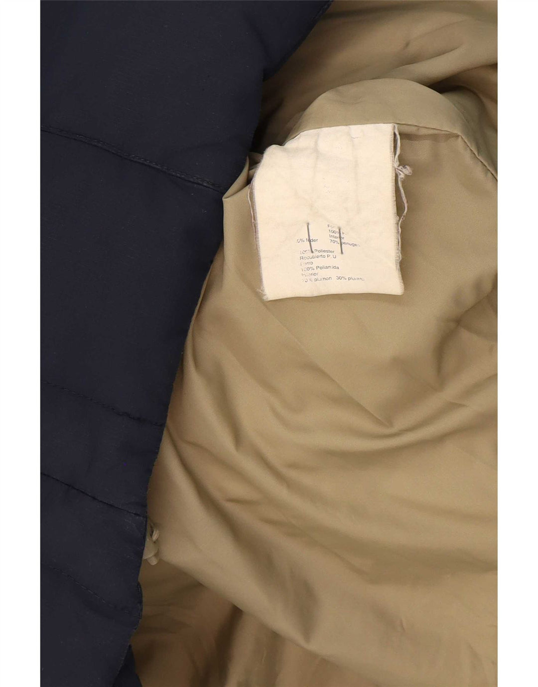 Lacoste Herre hættepolstret jakke størrelse 6 XL Marineblå polyester