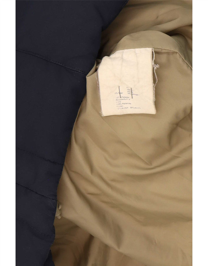 Lacoste Herre hættepolstret jakke størrelse 6 XL Marineblå polyester