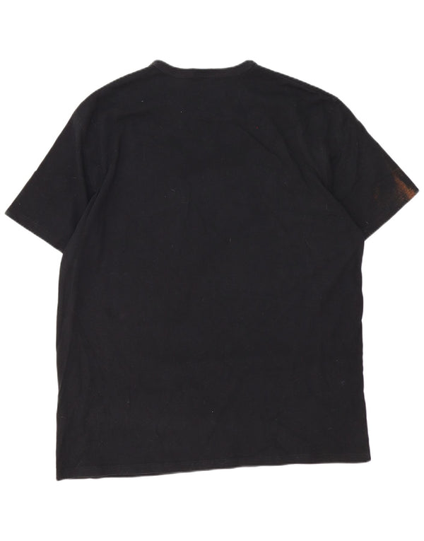 Champion Herre Grafisk T-Shirt Top XL Sort Bomuld