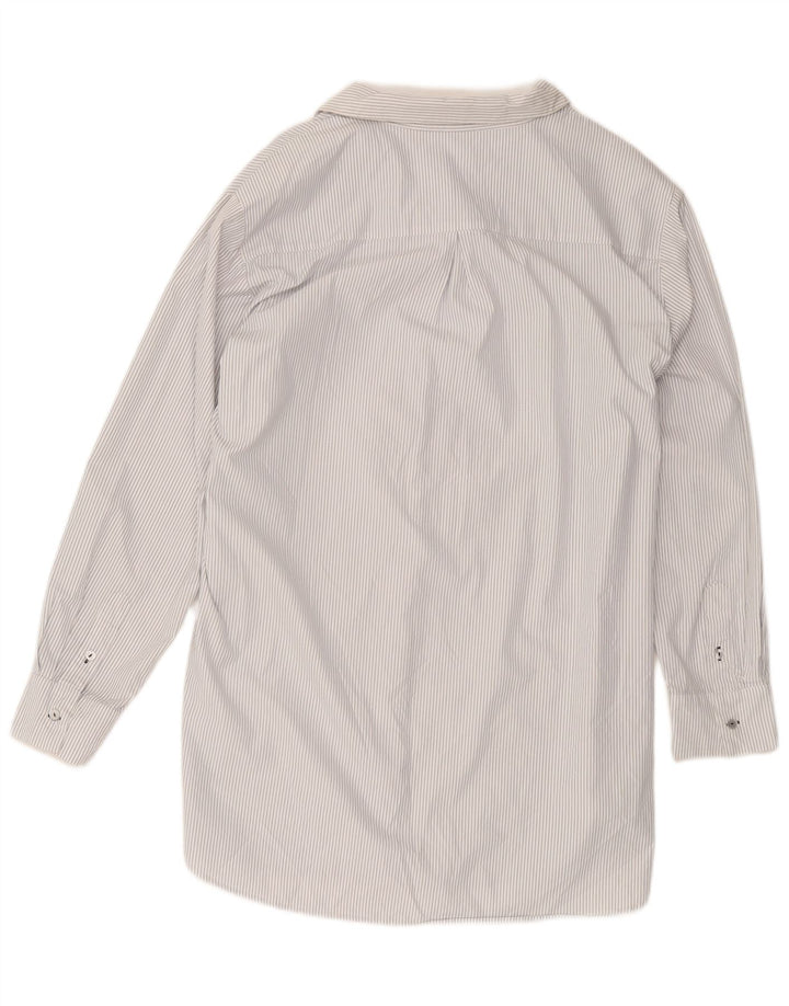 Marks & Spencer Kvinders Autograph Skjortekjole UK 14 Mellem hvid stribet