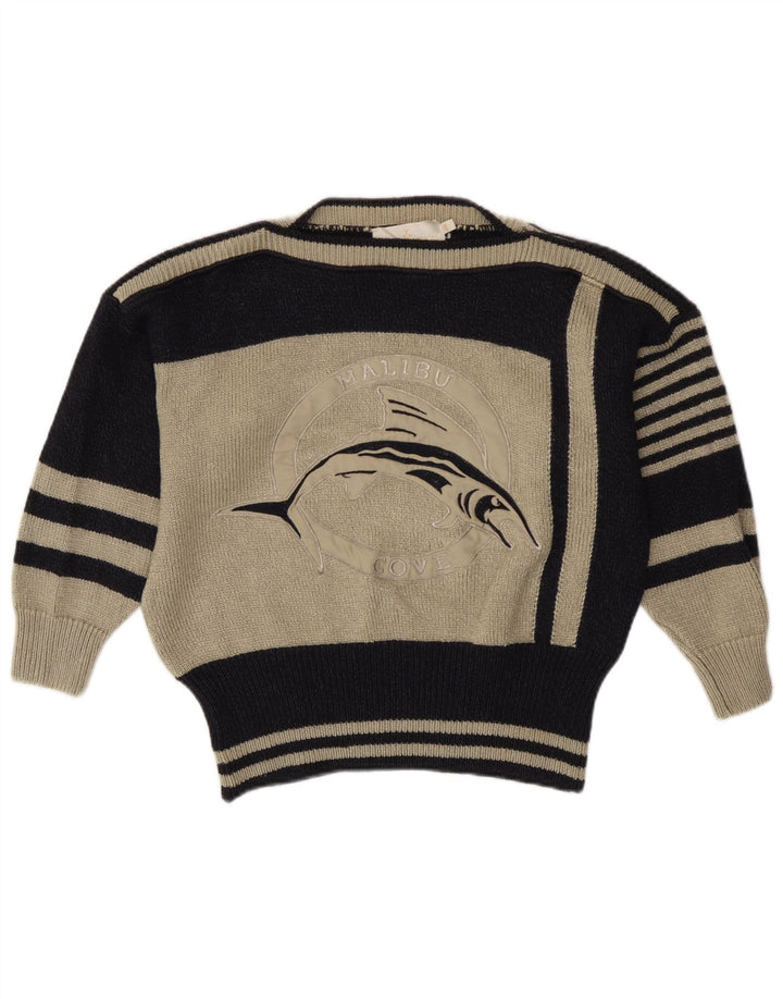 Avant Garde Dame Boat Neck Jumper Sweater EU 40 Medium Navy Blue