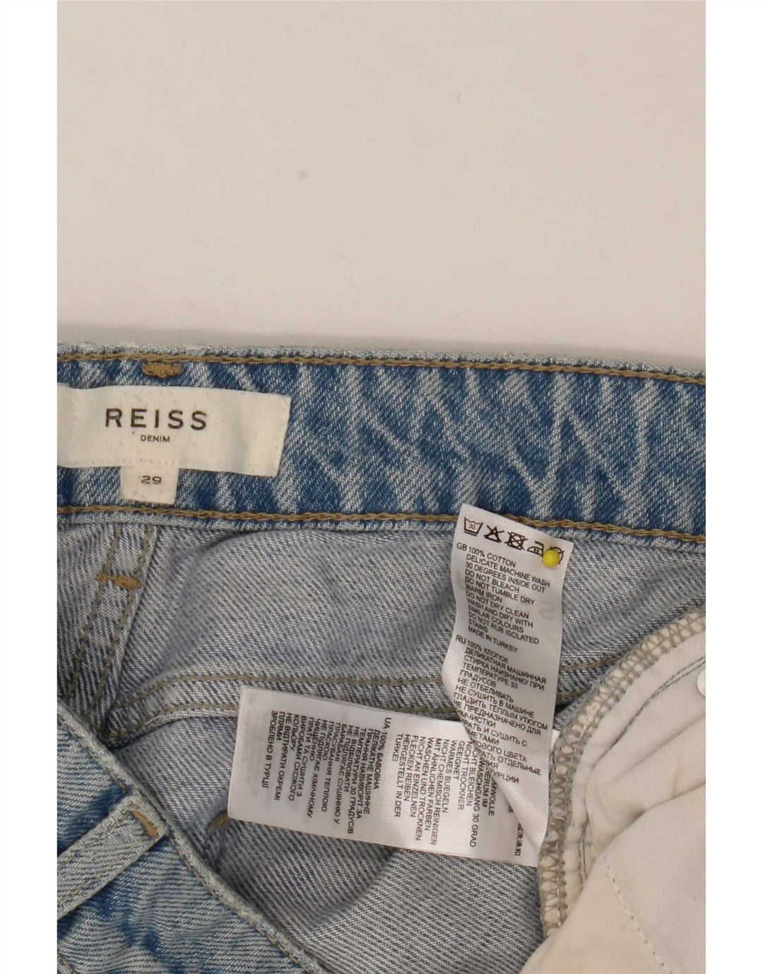 Reiss Kvinders Distressed Cropped Jeans W29 L26 Blå Bomuld