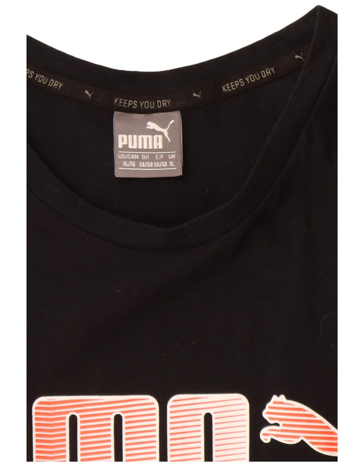 Puma Herre Grafisk T-Shirt Top XL Sort